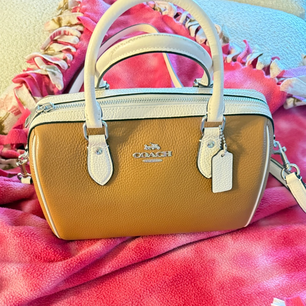 Coach Brown and Cream Satchel - Picture 2 of 7